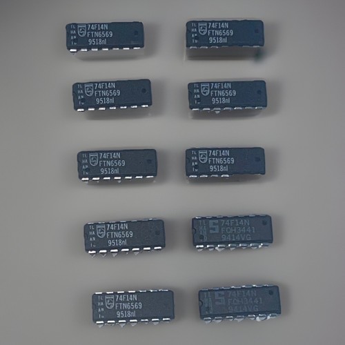 10x philips 74f14n hex - hex, schmitt