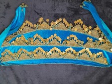 Bauchtanz Gürtel Sakkara Türkis 77 cm x 37 cm NP 60€