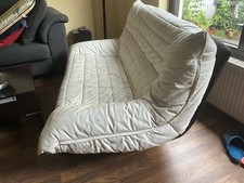Designer Leder Couch Weiß