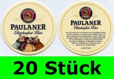20 Stück Bierdeckel Paulaner München Oktoberfest-Bier (a) für Bar Theke Party 