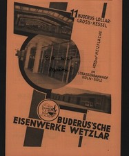 WETZLAR, Werbung 1931, Buderus'sche Eisen-Werke Lollar-Kessel