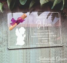 Geschenk Geld Taufe Kommunion Konfirmation Hochzeit Platte individuelle Gravur 5