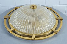 große Fischer Messing Eisglas Deckenlampe Wandlampe  Lampe Leuchte 1960er Jahre
