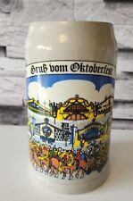 Schöner Maßkrug, Bierkrug Oktoberfest 1987, Gruß vom Oktoberfest 1987, 1 Liter