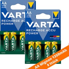 8 x Varta 1350mAh Akkus AA