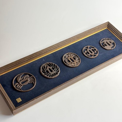 Japanischer eisen tsuba - tsuba, drache