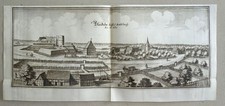 Bleikede Elbschloss Bleckede Elb Topographia Lüneburg EA Merian Kupferstich 1653