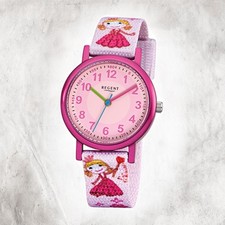 Regent Textil Kinder Uhr F-949 Quarzuhr Armband rosa URF949