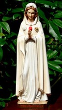 Maria Rosa Mystica Marienstatue Muttergottes Mary wood 12 Zoll, Holz 30 cm NEU