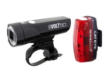 CatEye GVOLT50 + Rapid micro G | Fahrradlampenset (Vorderlicht u. Rücklicht)