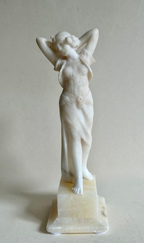 Art deco alabster skulptur - art,