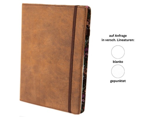 Notizbuch din leder braun - leder,