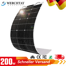 Flexibel Solarpanel 200W Mono Solarmodul für 12V 24V Batterien Wohnwagen Boot RV