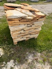 17 Mauersteine Trockenmauerstein Wasserbausteine Bruchstein Sandstein gelb weiss