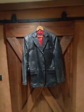 Pierre Cardin Herrensakko, Echtleder 100%, Gr. 52, schwarz, Business, Gothic