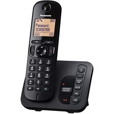 Panasonic KX-TGC420GB schwarz Telefon große Tasten Leuchtdisplay B-Ware