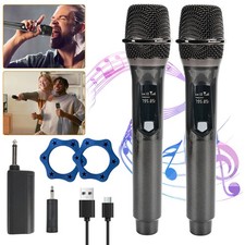 Kabelloses Mikrofon Set 2er Pack Handmikrofone Dynamisch für Karaoke Hochzeit DJ