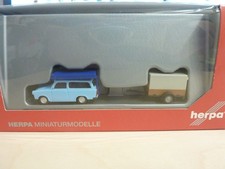 Herpa 024280 Trabant 601 Uni. mit Hänger unbespielt in OVP