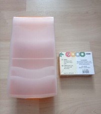 HAN Karteibox Karteikasten Lernkartei CROCO A7 orange + ca. 100 Karteikarten 