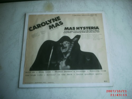 Carolyne mas hysteria lp - -,