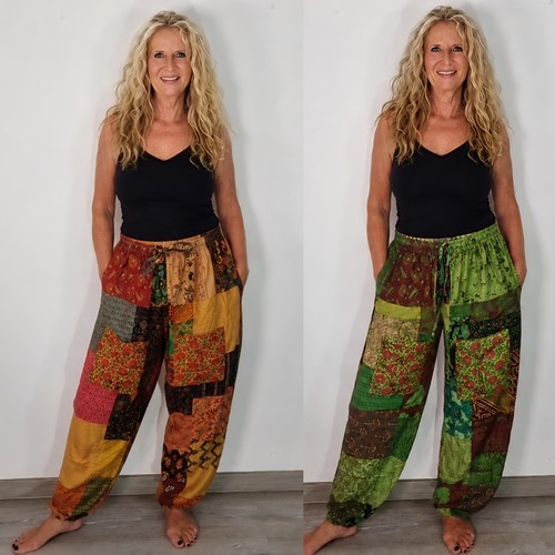 Damen patchwork hose - hose, pumphose
