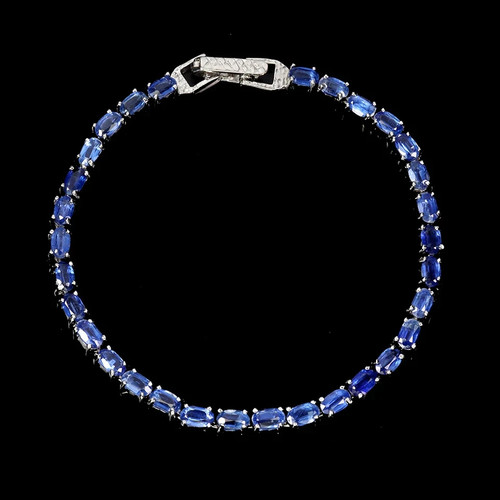 Silber armband blauer kyanit - silber,