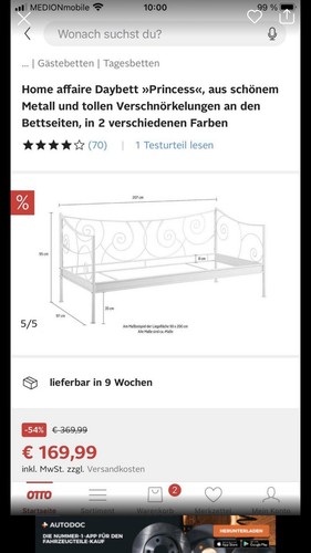 Romantisches metallbett - romantisches,