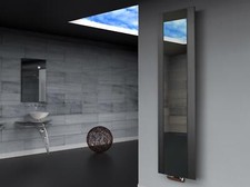 Badheizkörper Singapur 3 (Spiegelglas) 180x47cm, 1118Watt anthrazit mit Spiegel