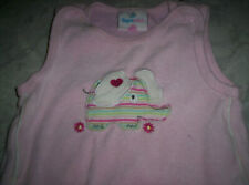 Süßer Nicki-Strampler Gr. 68 , rosa mit "Elefant"-Motiv