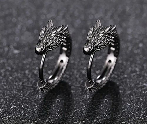 Schwarze stylische ohrringe - stylische,