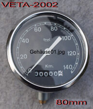 Tachometer,  0 - 140km/h, Vorkrieg, Schrägabgang, Nachbau, NEU    Oldtimer