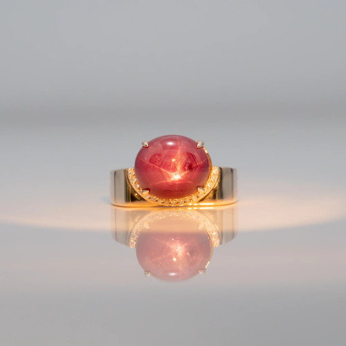 Stern rubin ring - ring, mit