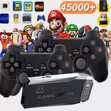 45000+ Retro Videospielkonsole 4K HD TV Spiel Stick mit 2xWireless Controller DE