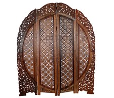 exklusiv Massivholz Paravent Raumteiler Stellwand Trenwand Partition Screen RUND