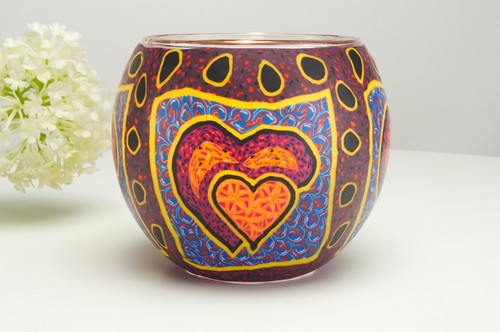 Leuchtglas 309 heart 11cm - 11cm, deko