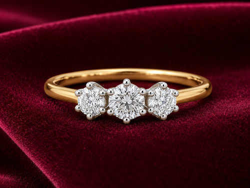 18kt gold dreistein trilogie - gold,