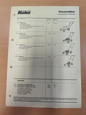 HAKO Rasenmäher Preisliste 1975 Traktor Prospekt Brochure  M1