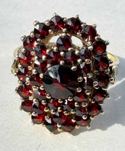 Granatring silberring - granatring,