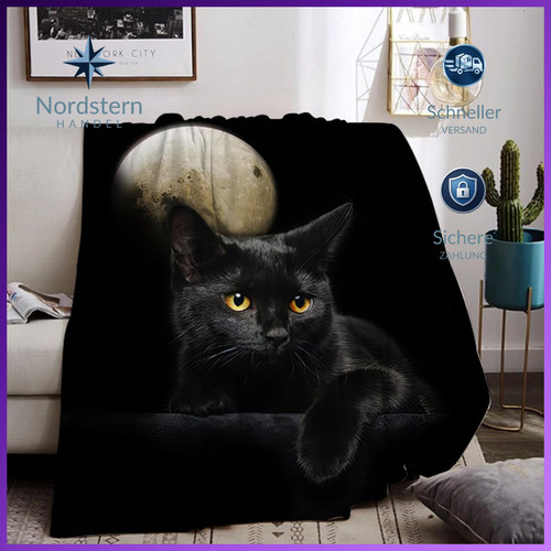 Kuscheldecke katzenmotiv - kuscheldecke,