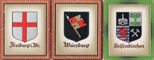 3/1274 SAMMELBILD ALT  WAPPEN FREIBURG  GELSENKIRCHEN WÜRZBURG - 3 x
