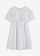 Minikleid mit lochstickerei - minikleid,