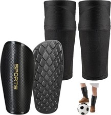 2 Paar Kinder Schienbeinschoner Fußball Herren Stutzen Schutz Verletzungsprophyl