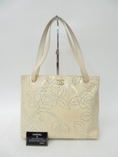 CHANEL CC Camellia Lackleder Handtasche Beuteltasche Tasche #47875