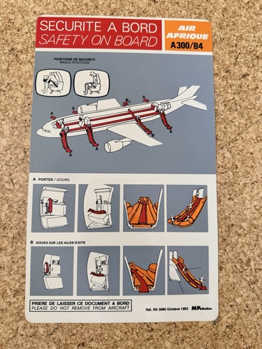Air afrique safety card - air,