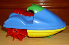 Wasserspielzeug Boot Plastik 13 x 7 x 9 cm fährt auch an Land