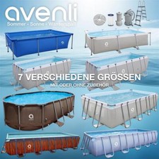 Frame Pool Gartenpool Aufstellpool Schwimmbad Schwimmbecken Rechteckig Poolfolie