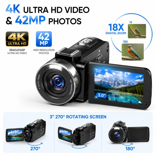 Videokamera 30fps camcorder - 4k,