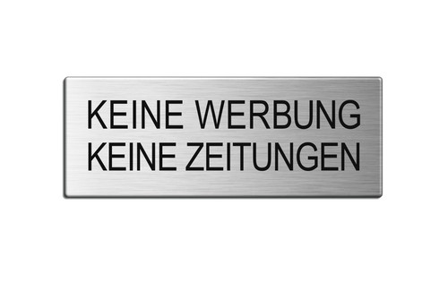 Schild keine werbung zeitungen - keine,