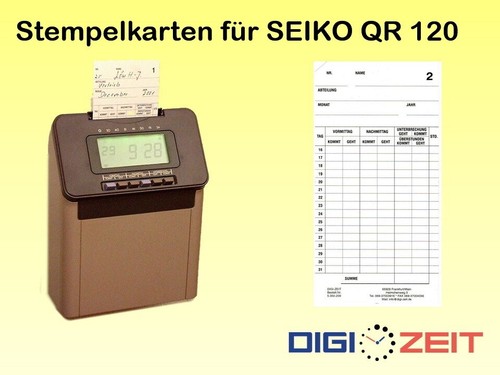 Stempelkarten für kienzle - für,
