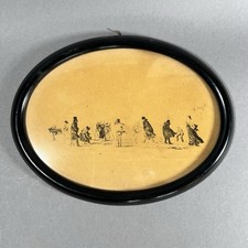 Adolf Menzel (1815-1905) Figuren im Sturm Orig Radierung drucksigniert 1843